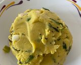 A picture of step 5 of Surati sev khamani.