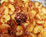 A picture of step 3 of King prawns & pointed peppers biryani.