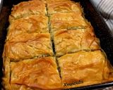 A picture of step 6 of My Mom’s Spanakotyropita (Spinach and Feta Pie) ❤️.