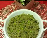 A picture of step 8 of Green Soya Matar Keema Mumbai Style.