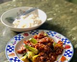 รูปขั้นตอนการทำที่ 4 ของ คอหมูผัดซอสเกาหลี