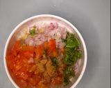 A picture of step 3 of Cucumber boat chaat खीरे की बोट चाट.