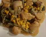 Foto del paso 12 de la receta: Pollo con rajas de poblano y elotes, en salsa de crema