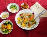 A picture of step 6 of A Healthy Meal with Oats Mixed with Curd and Veggies.