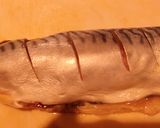 A picture of step 2 of Mackerel with mustard and lemon butter.