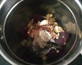 A picture of step 2 of Beet Hummus Sandwich.