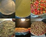 A picture of step 4 of Strawberry Rubard Crumble pie.