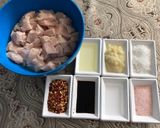 A picture of step 1 of Chicken Shashlik.