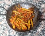 A picture of step 3 of Drumsticks sabzi.