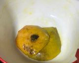 A picture of step 1 of Stuffed Mango Ice Cream.