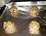 A picture of step 6 of Tahini chocolate chip cookies.