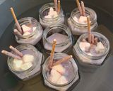 Foto langkah ke 5 dari resep Pudding Jelly Ungu (Taro, Anggur dan Blueberry) in Jar.