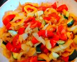 Lecsó cukkinivel, baconnel recept fázis 5 fotója