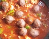 Gambar langkah 6 resipi Pasta Spiral Meatball.