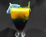 A picture of step 4 of Devil's Knight Layered Mocktail.