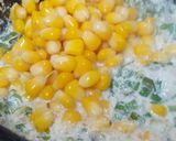 A picture of step 3 of Corn, capsicum & spring onions medley.