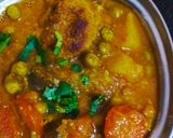 A picture of step 3 of Chana dal badi with gazar.