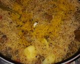 A picture of step 7 of Mutton biryani.