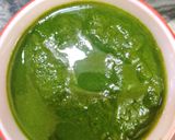 A picture of step 1 of SPINACH RICE with PEAS..