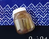 A picture of step 3 of Mukhalal or Arabic Pickled Cucumbers.