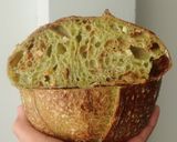 Foto langkah ke 26 dari resep Pandan Chili Flakes Cheese Sourdough Bread (Open Bake Method).