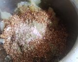 A picture of step 2 of Aam panha with organic jaggery and nutmeg.