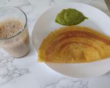 A picture of step 4 of Yellow split gram dosa (Mung dal dosa).