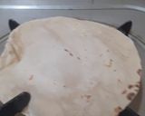 A picture of step 4 of Indian flatbread (chapati) using soy milk.