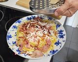 Foto del paso 9 de la receta Pasta con Bacon y Salsa Carbonara de Huevo