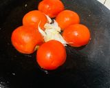 A picture of step 3 of Kaddi patalghanta chudchuda (Roasted tomato with bamboo shoots).