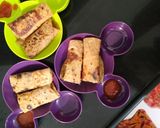 A picture of step 3 of Egg roll (for kids).