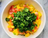 A picture of step 2 of Mango Salsa.