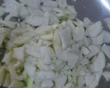 A picture of step 1 of Chappan kaddu(summer squash) sabji.