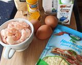 Une image de l'étape 1 de Cake crevettes, curcuma à la farine de millet.