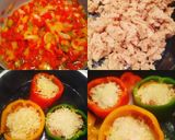 Foto del paso 6 de la receta: Pimientos tricolor rellenos de atún y verduras sin horno