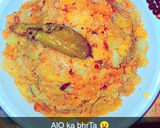 A picture of step 3 of Aloo ka Bhurta.