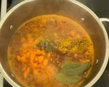 A picture of step 4 of Spanish (vegan) lentils.