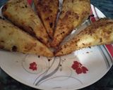 A picture of step 7 of Veg mince stuffed bihari cones.