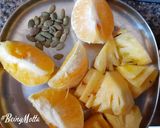 A picture of step 1 of Pineapple Smoothie.