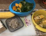 Foto langkah ke 1 dari resep Ikan peda,ayam goreng,Ampal jagung udang,sayur bayam+sambal.