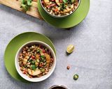 A picture of step 6 of Grilled Pear Quinoa Tabbouleh.