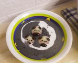 Foto langkah ke 7 dari resep Black sesame soup with tangyuan / sup bubur wijen hitam dengan ronde (gluten free dessert).