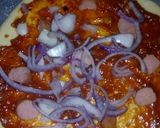 A picture of step 6 of Sausage Pepperoni Pizza#4weekschallenge#Snacksrecipe#.