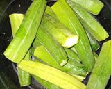 A picture of step 2 of Tamil Style Stir Fried Okra.