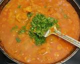 A picture of step 4 of Prawns with coconut and kokum masala curry.