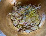 A picture of step 2 of Chana Gosht Awadhi style.