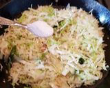 A picture of step 3 of Cabbage Poriyal.