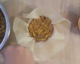 Une image de l'étape 7 de Pastilla au canard, pralin et orange confit.