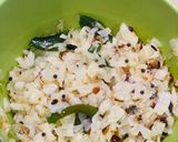 A picture of step 3 of Cabbage poriyal.