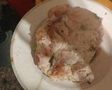 Foto del paso 1 de la receta: Pollo al disco con salsa almendrada y guarnición de fideos verde